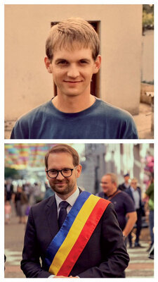 Vor 22 Jahren und jetzt: Dominic Fritz (41) ist seit gestern auch offiziell „Rumäne“.
Foto: Facebook Dominic Fritz