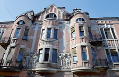 Das Haus mit den Atlanten wird gegenwärtig restauriert.