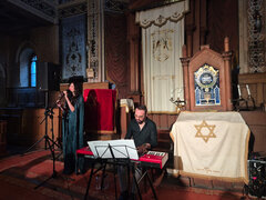 Alma Nicole Boiangiu und Ciprian Iacob beim Eröffnungskonzert zum Jazz-Festival in der Hermannstädter Synagoge Foto: Aurelia Brecht