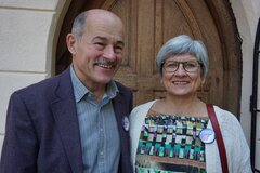 EKR-Pressesprecher Hans Königes und Kirchenführerin Annette Königes
Foto: George Dumitriu