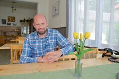 Klaus Göbbel im Speisezimmer des Elimheims Fotos: Aurelia Brecht