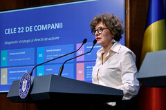 Vizepremierministerin Oana Gheorghiu hatte am Donnerstag auch Pläne für die Reorganisierung bzw. Abwicklung von 22 Staatsunternehmen vorgestellt. | Foto: gov.ro
