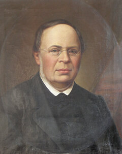 Der Pfarrer und Dechant Friedrich Philippi 1807-1874, Ölgemälde in den Räumen des Kronstädter Bezirks.